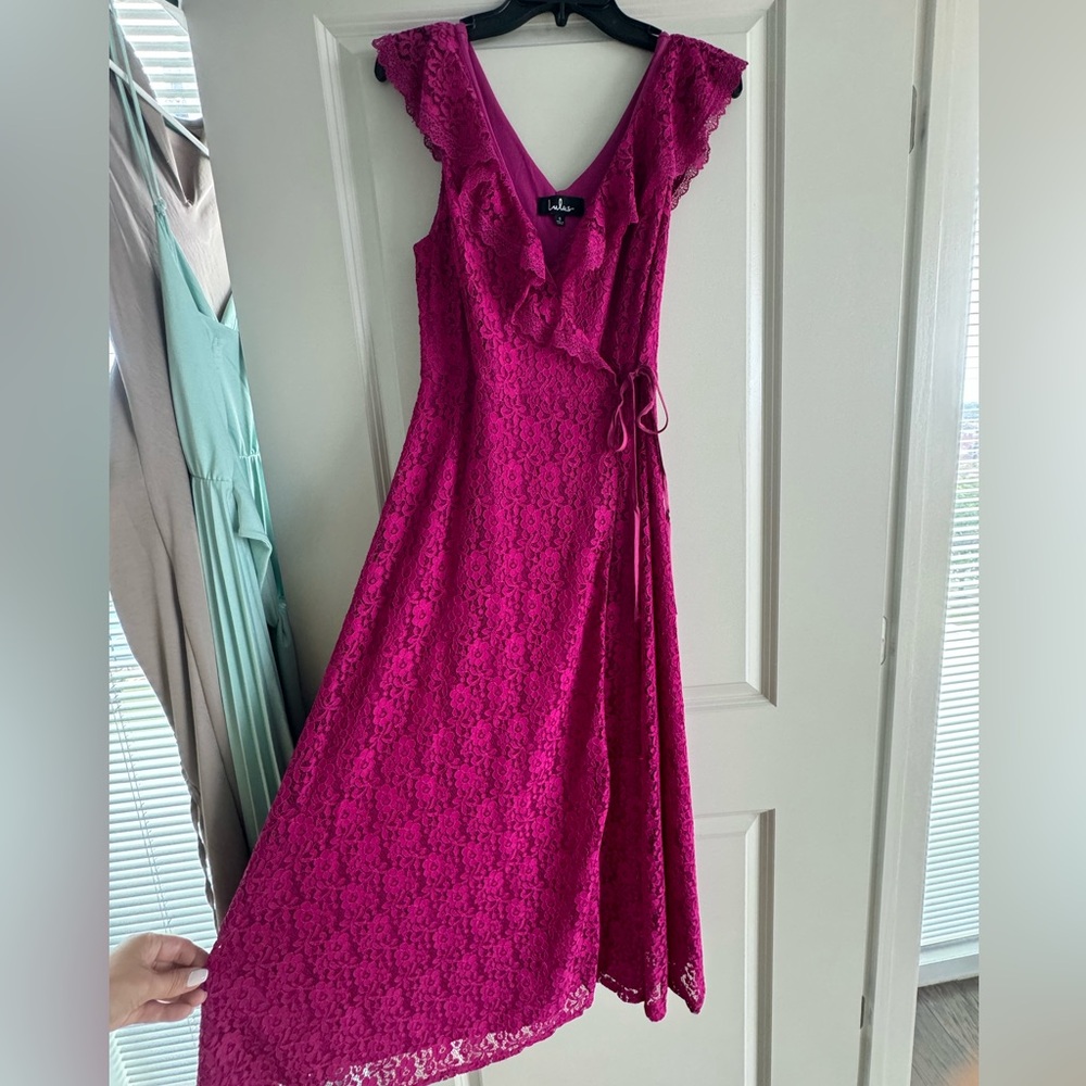 Lulu’s lace Midi Wrap Dress